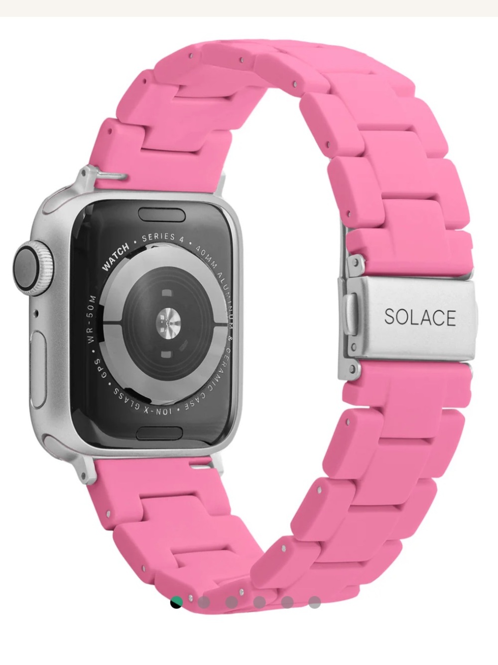 Solace Silicone Link Smartwatch Band - Pink